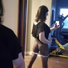 Black and White mini skirt