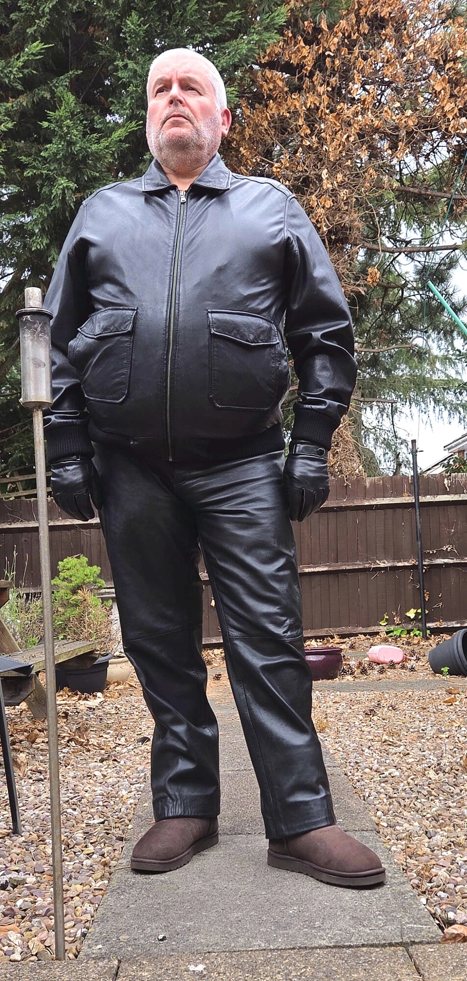 Leather outfit outside #4