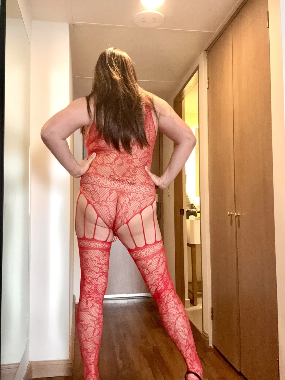Tied up in Red body stocking  #6