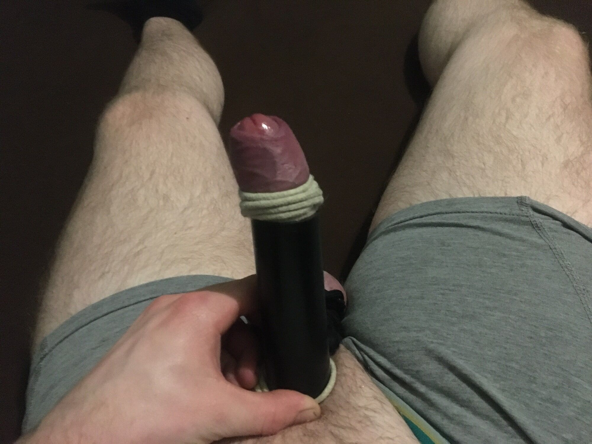 Bound Dick And Balls And Homemade Cocksleeve  #7