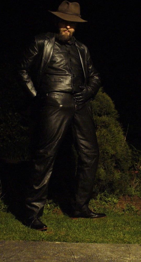 Leather Master outdoors at night #11