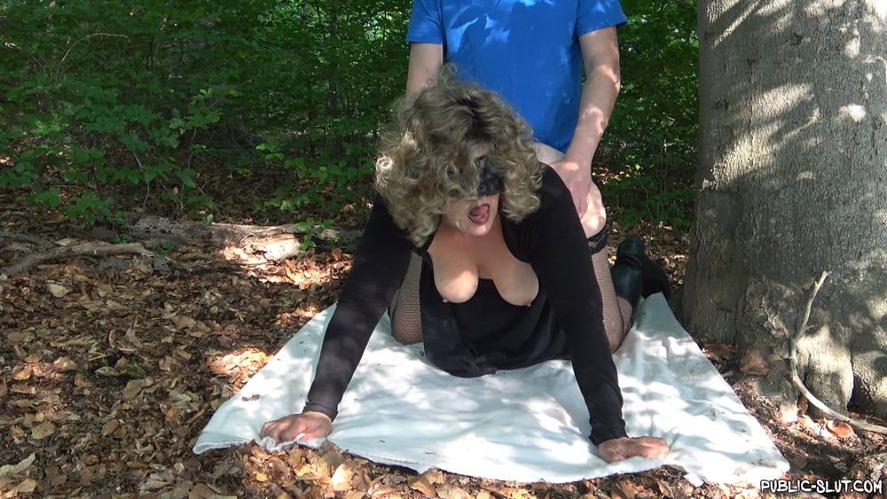Jessica and Marion creampied by some guys in the woods #7