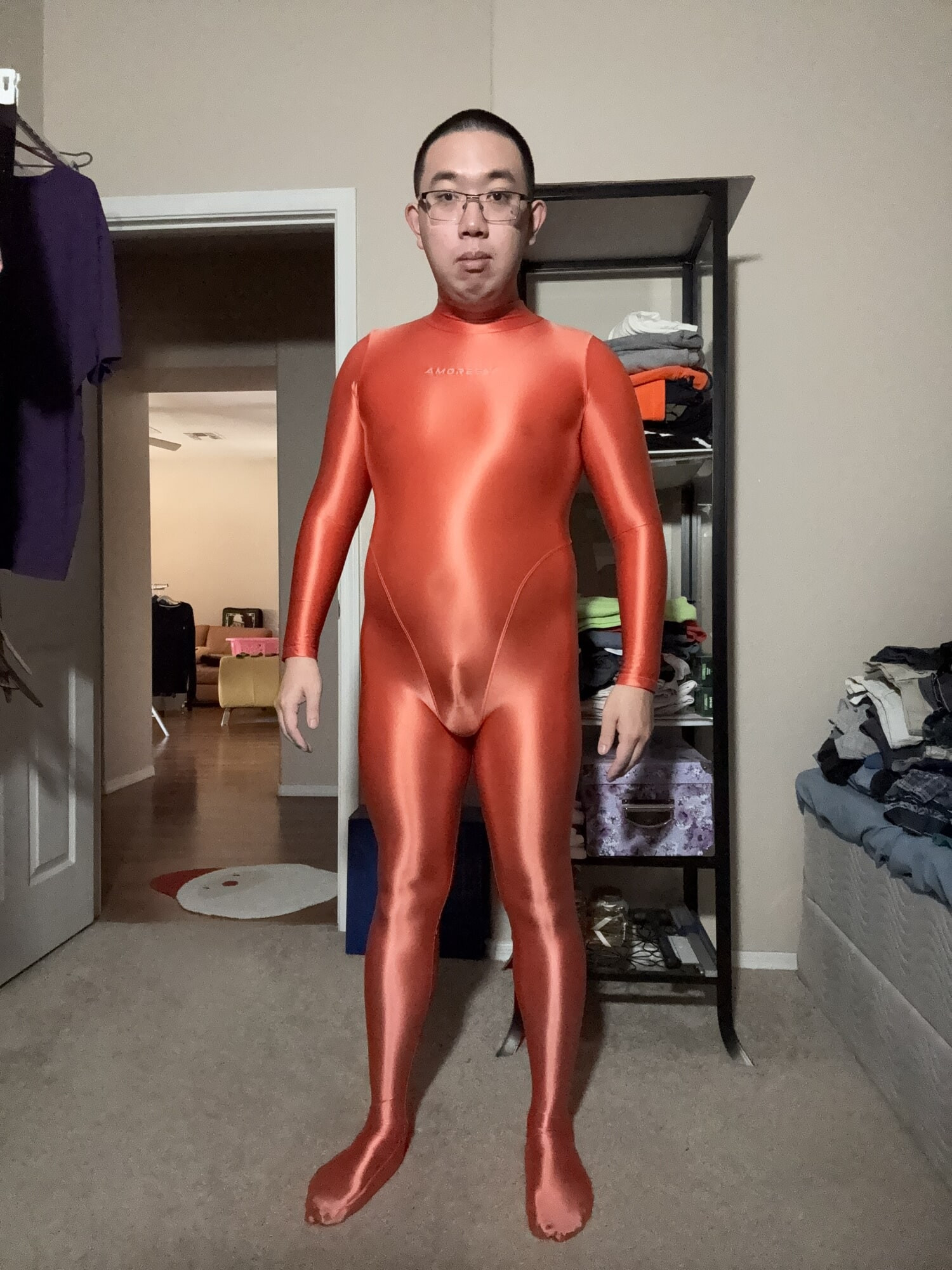 Orange Amoresy Spandex Suit