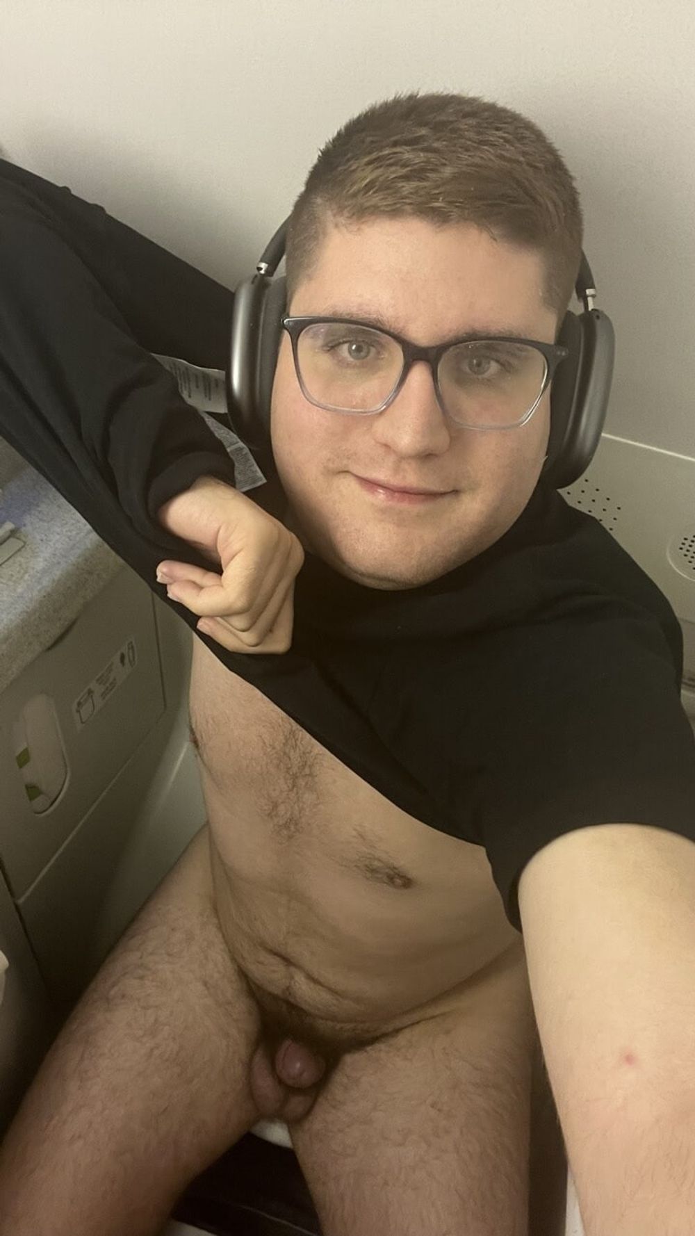 Naked in a airplane toilet #3