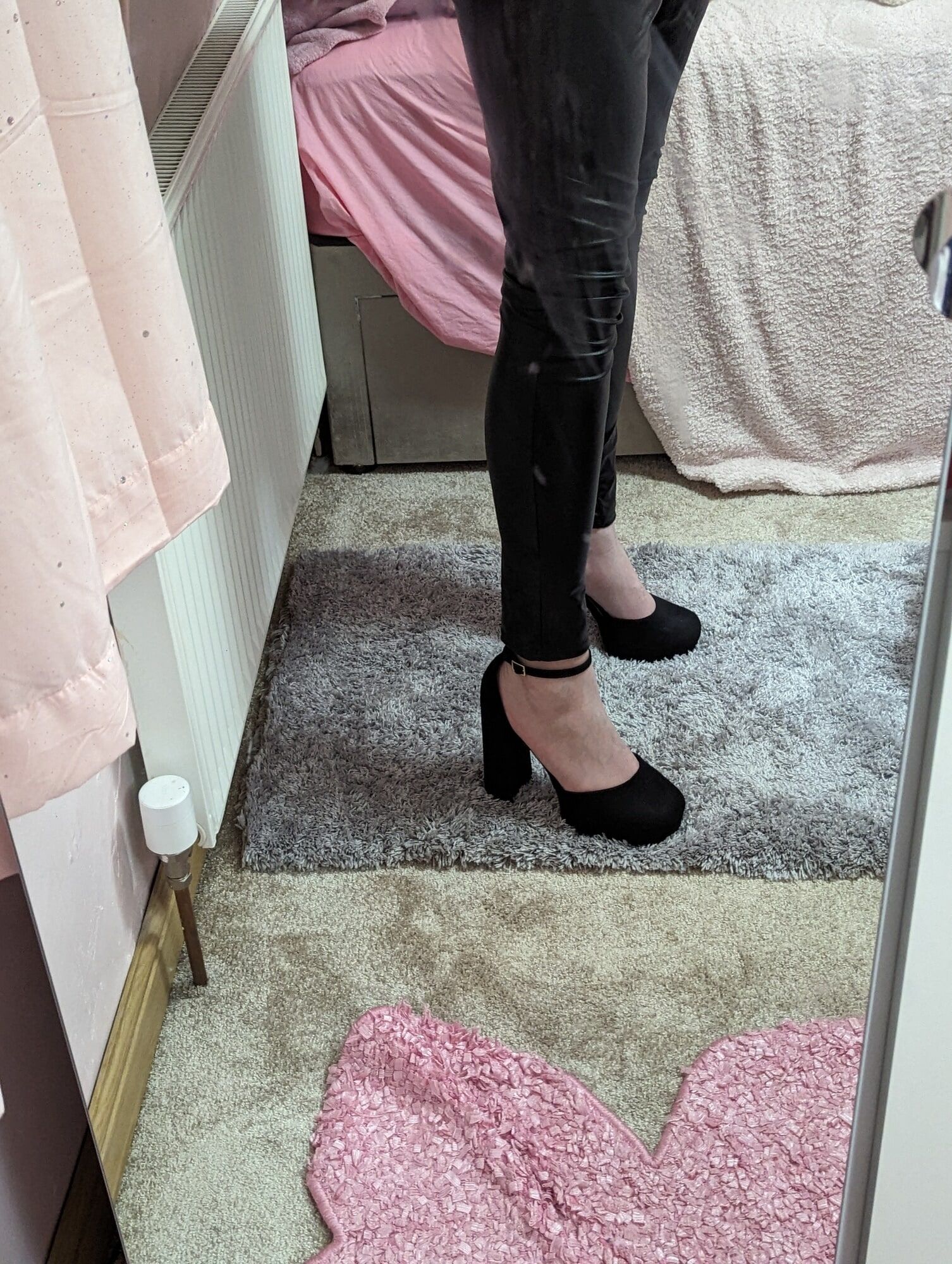 New 5 inch heels and tight shiny leggings #5