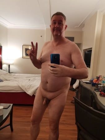 Cool daddy naked in the mirror