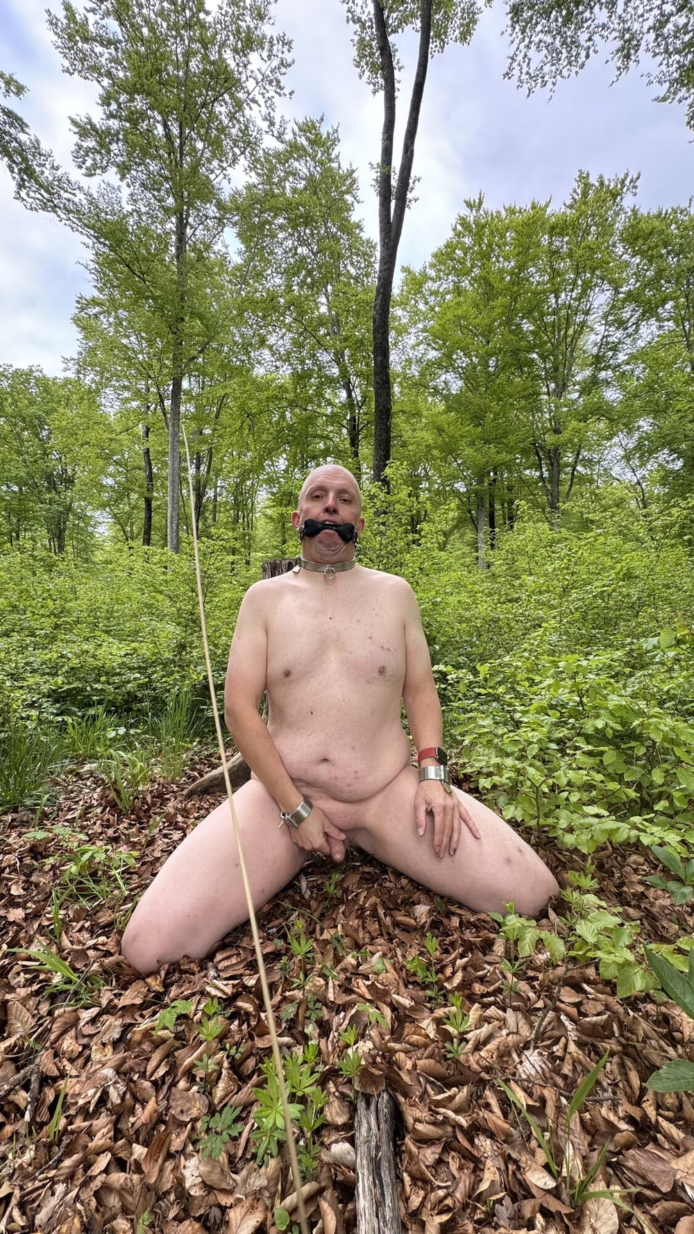 Fag Christoph Straubinger naked in the forest #25