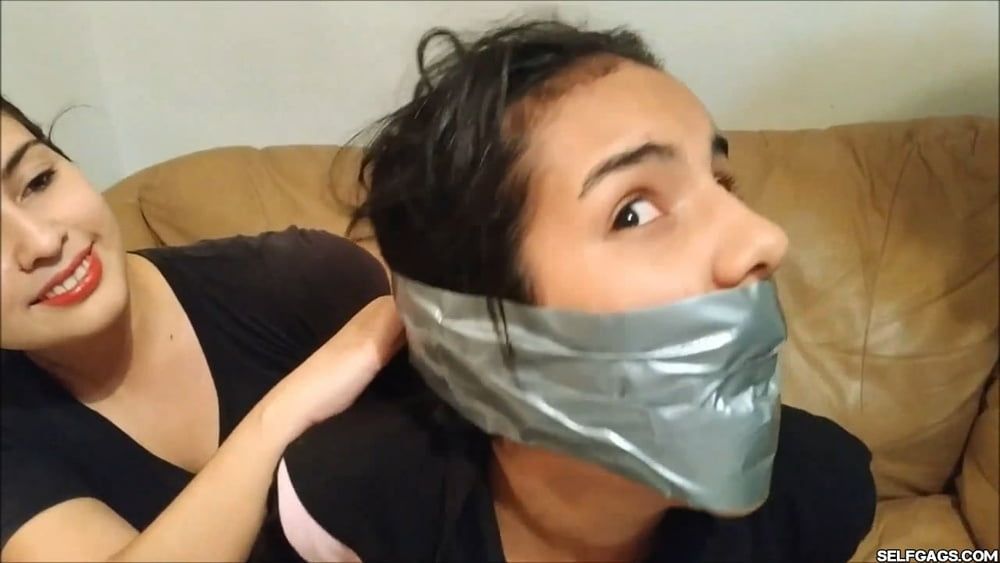 Gagged Girl Duct Tape Wrapped Up Tight - Selfgags #5