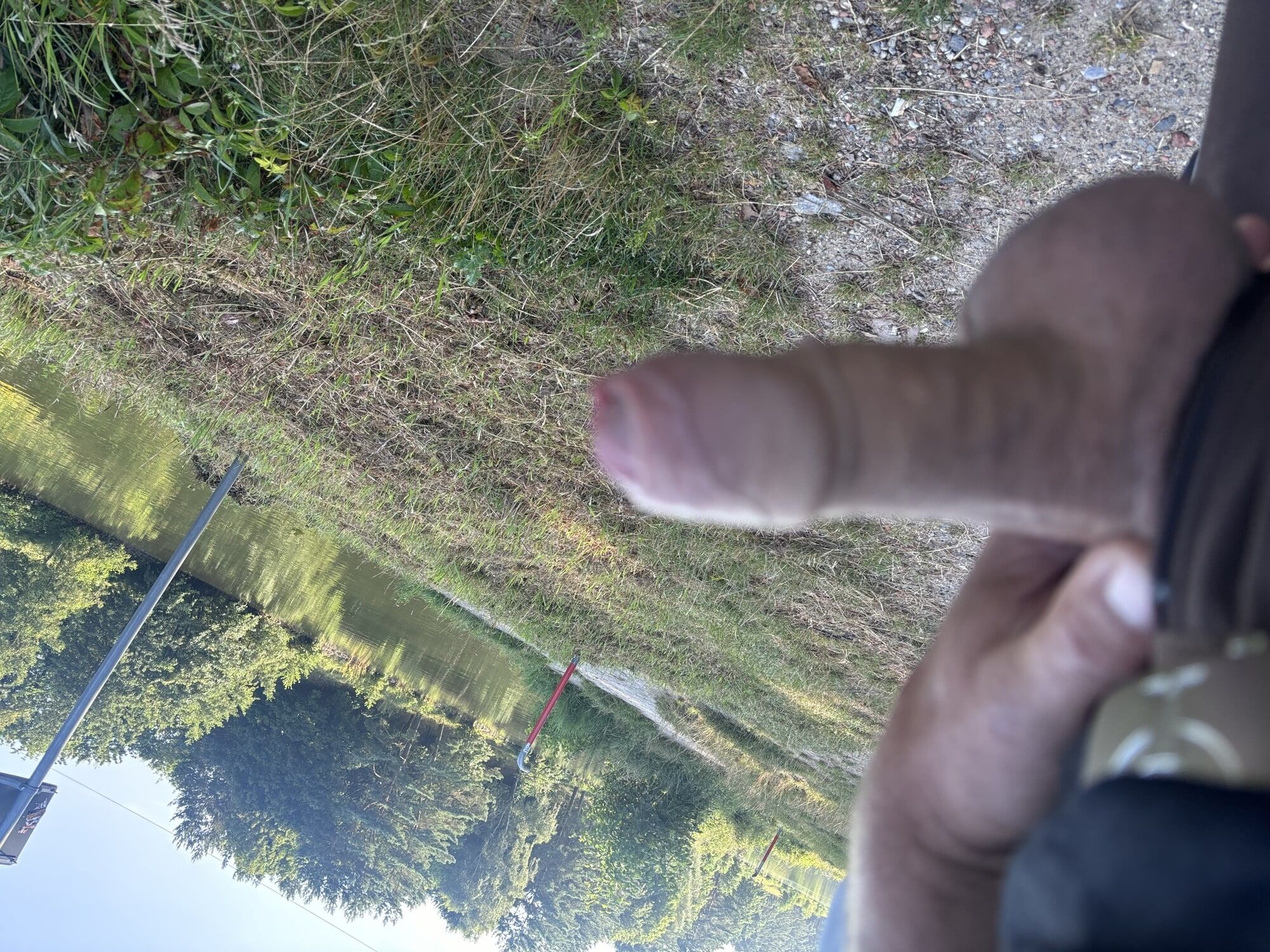 My dick outdoor at the lake