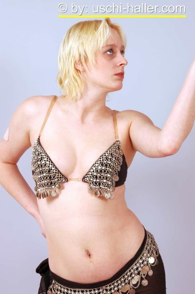 Photo shoot with blonde cum slut Dany Sun as a belly dancer #25