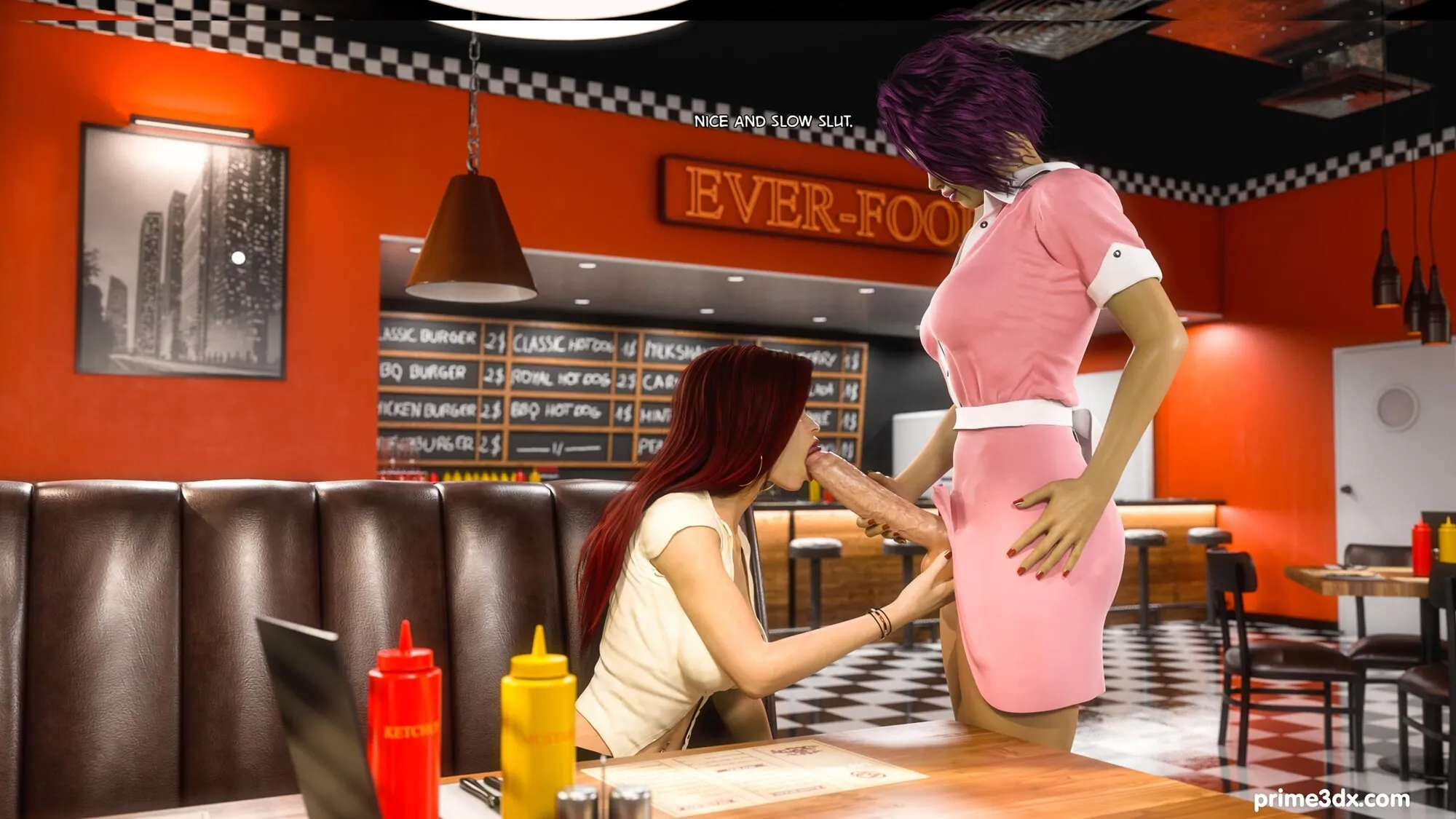 Futa on the Menu! Animated Threesome by Prime3DX 