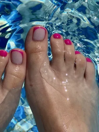 feet last summer near swimming pool         