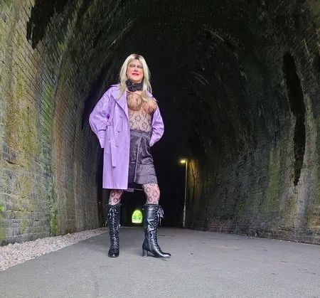 sissy in old tunnel         