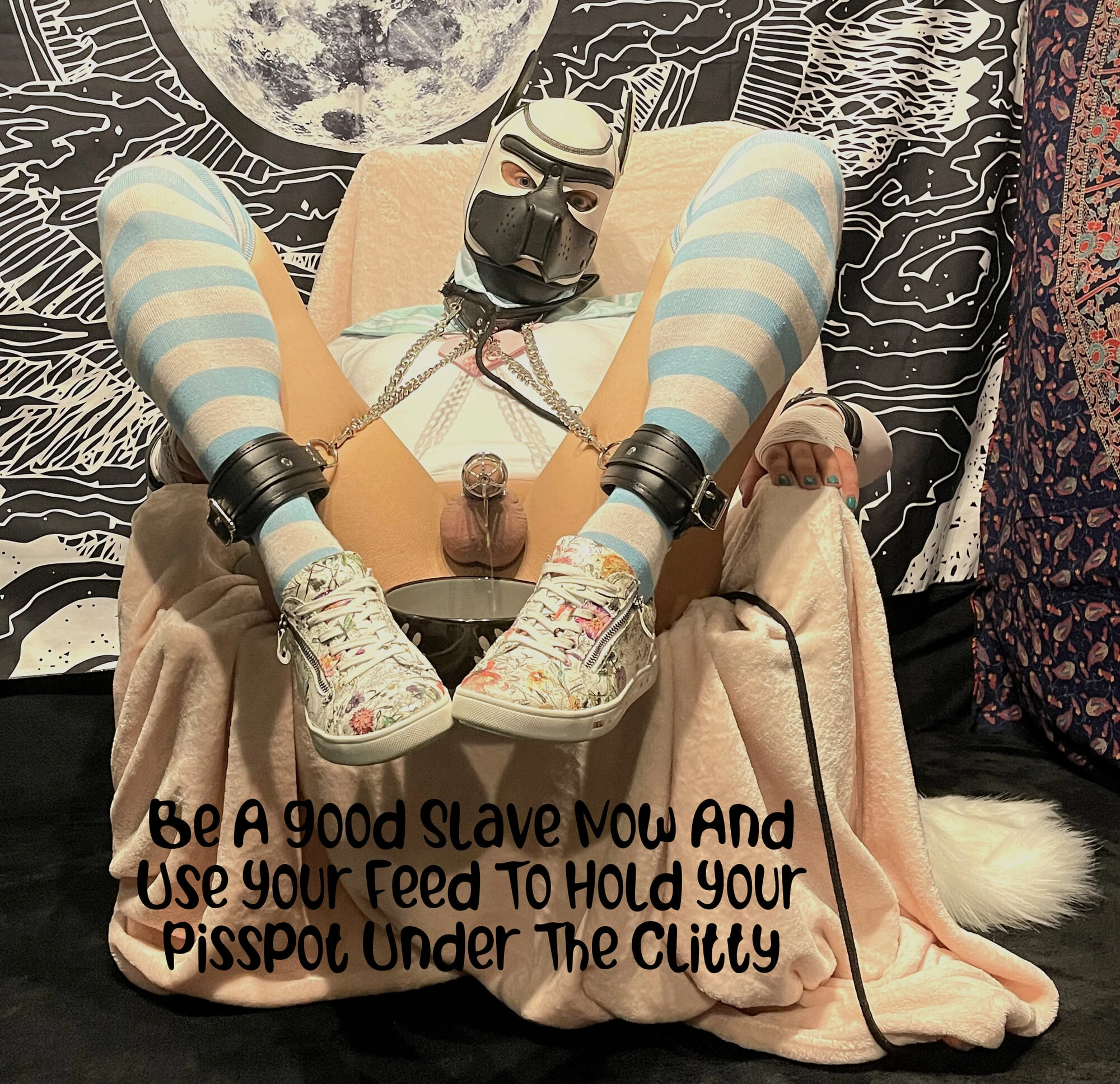 Sissy Peeing In Chastity Cage #48