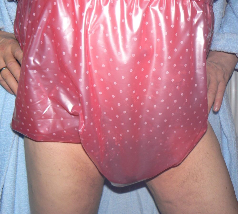 My little manhood in rubber panties #4