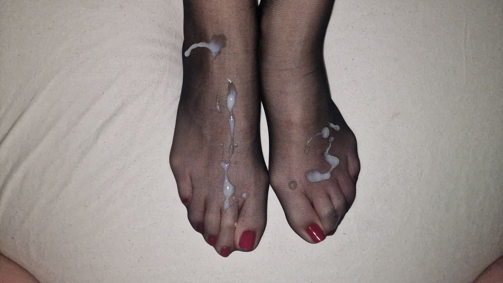 Semen on wife&#039;s feet all the time #17