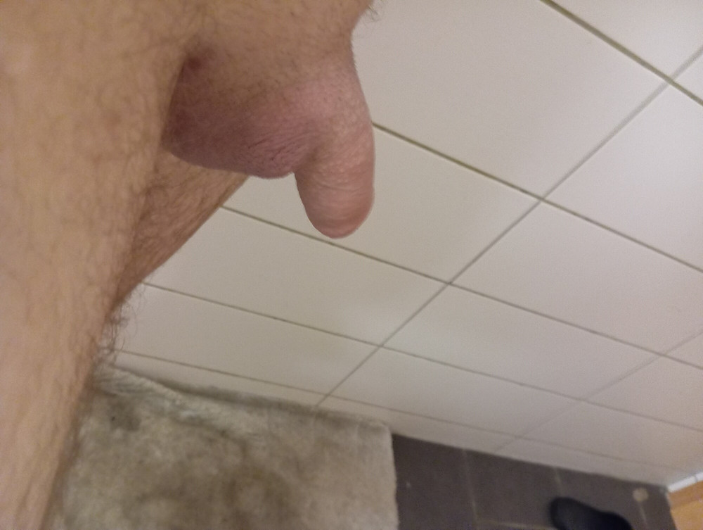 Naked with big and great cock in the bathroom #14