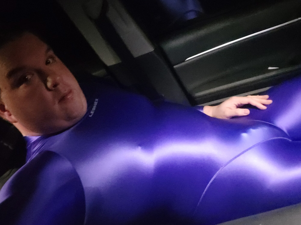 Spandexguy01234 bulging in my bodysuits  #7