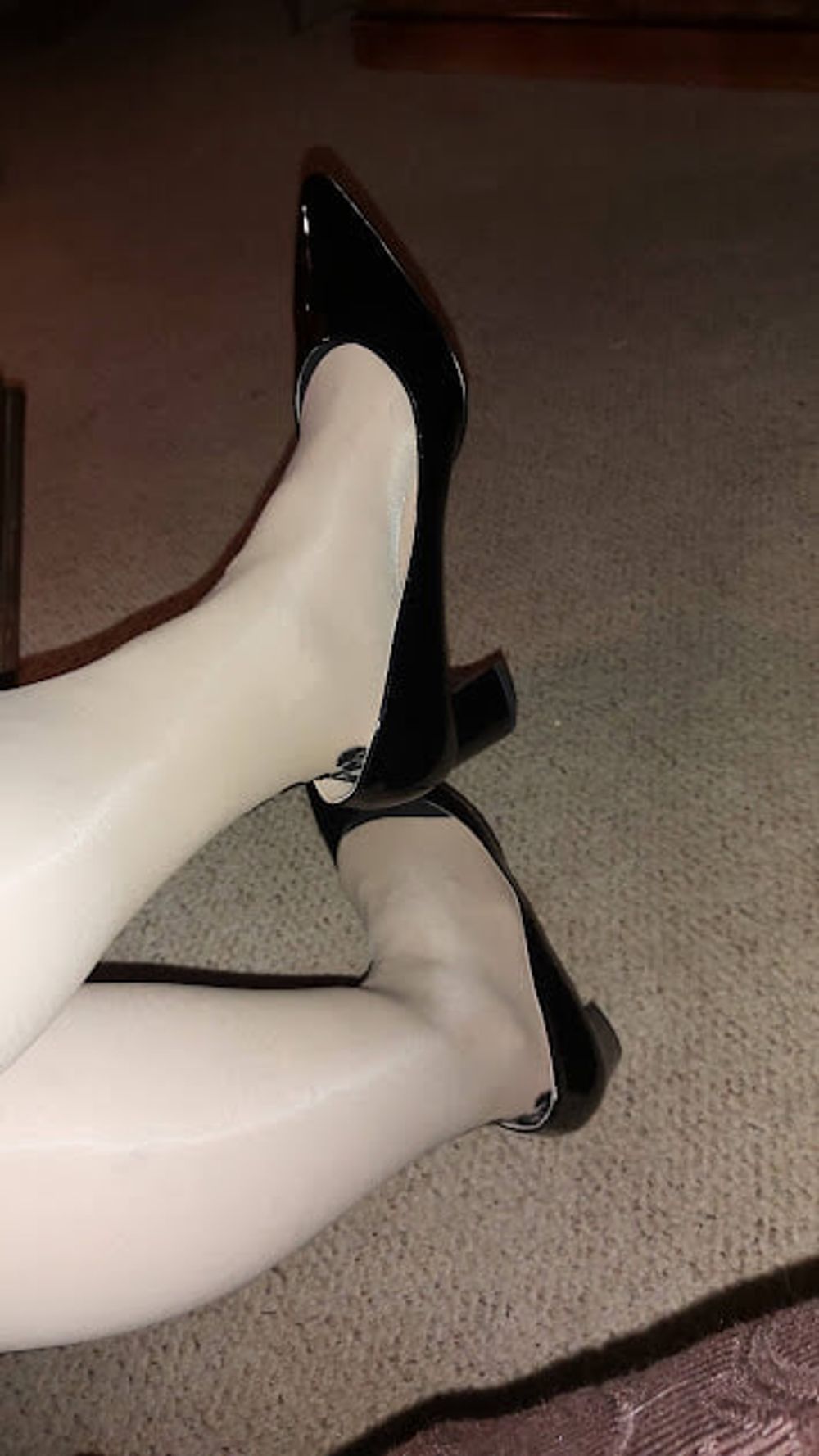 J&#039;s Black Chunky Heels #4