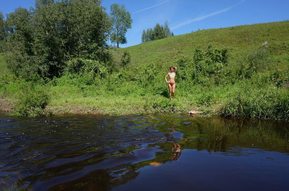 Nude walk upon river #7