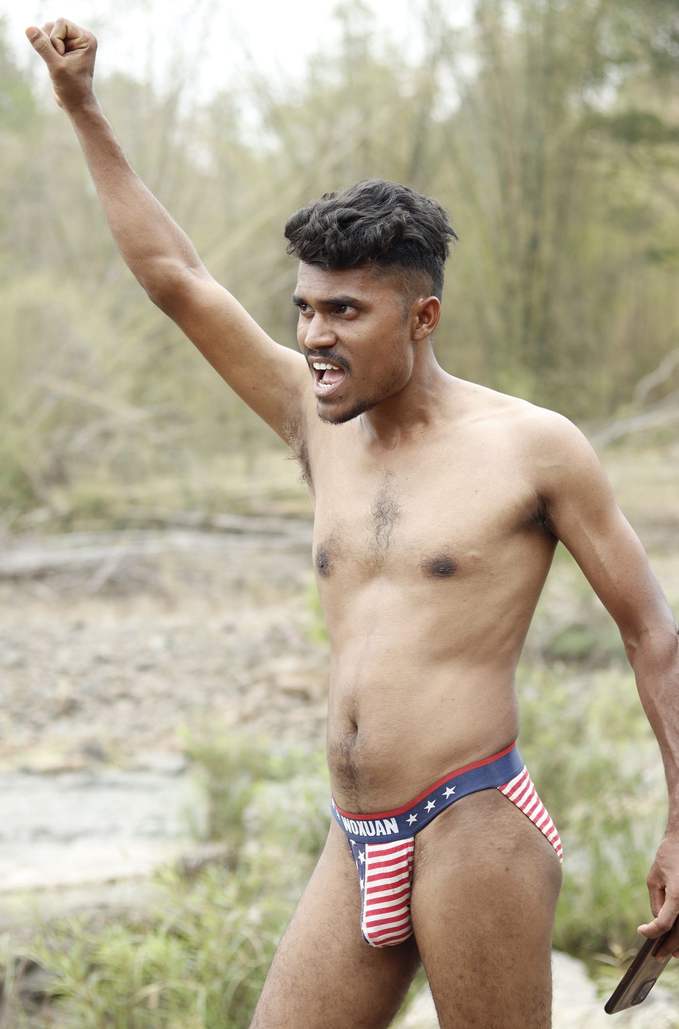 Nude Indian jordiweek photoshoot in river  #4