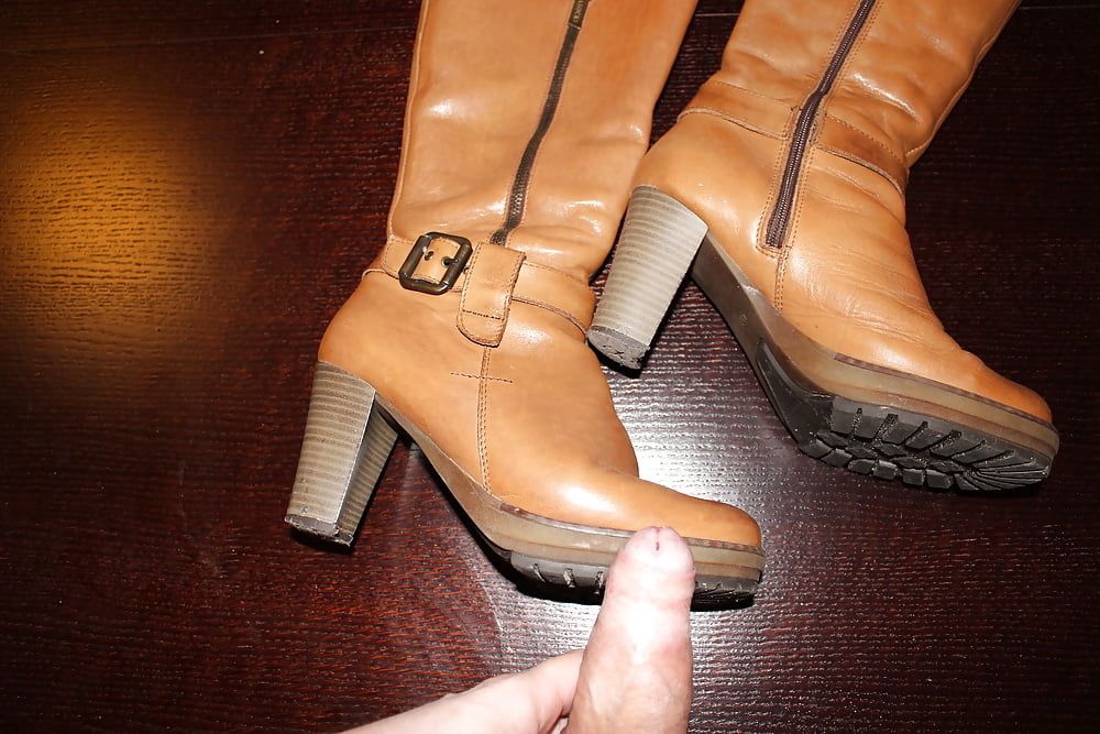 brown knee boots #8