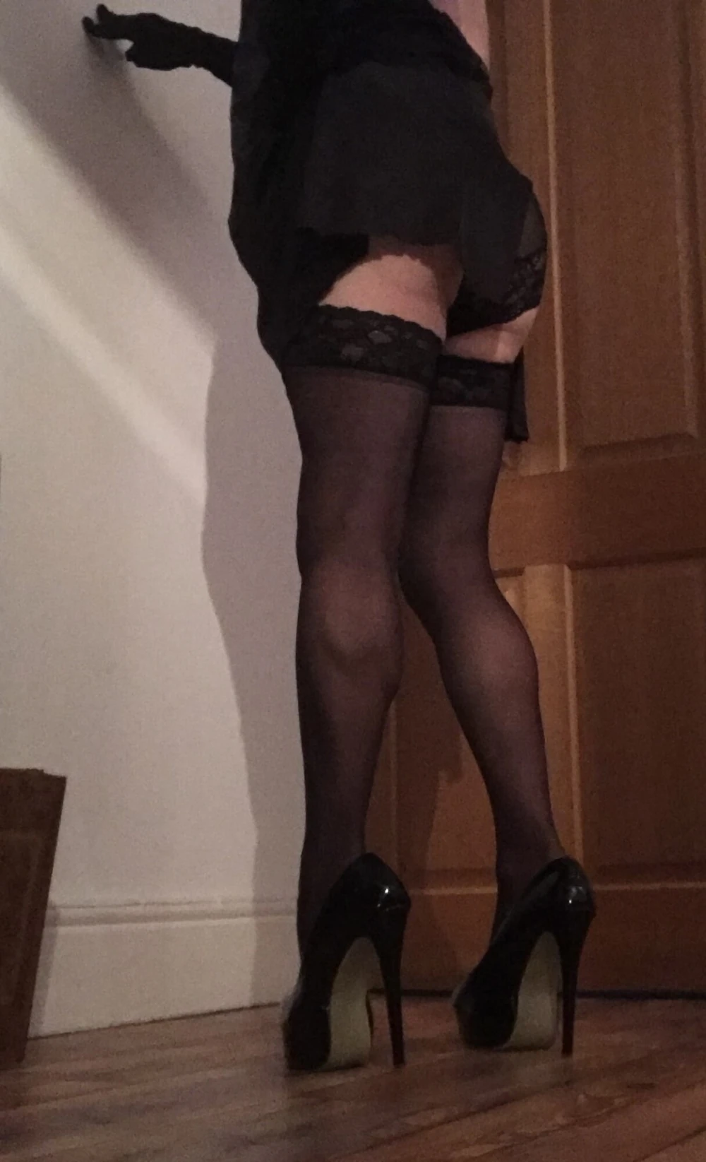 babe in lace top stockings #5