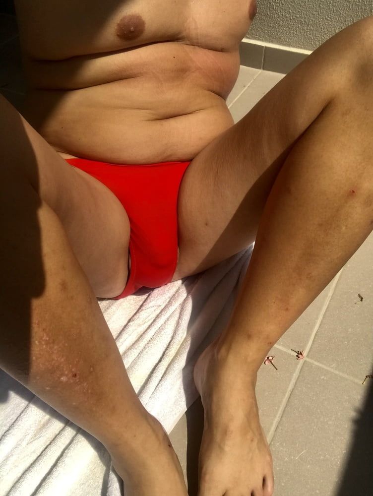 Red Bikini and tan lines #34