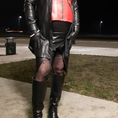 Red leather