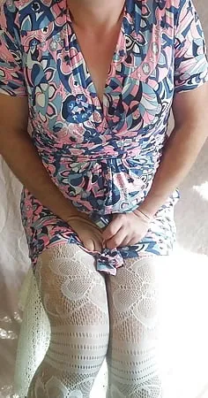 sissy boy lovelaska and white lace legging        