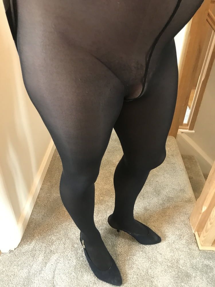 Blue opaque tights #27