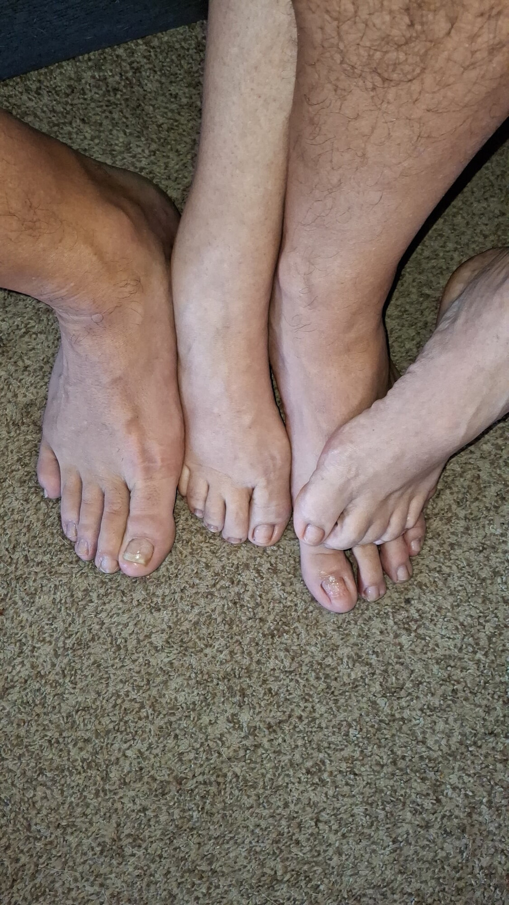Showing off our un polished toes #9