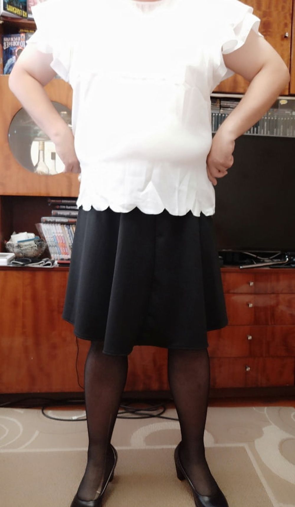 black skirt&amp;white blouse p.1 #23