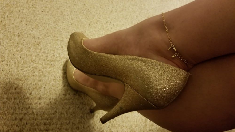 Playing in my shoe closet pretty feet heels flats milf  wife #25