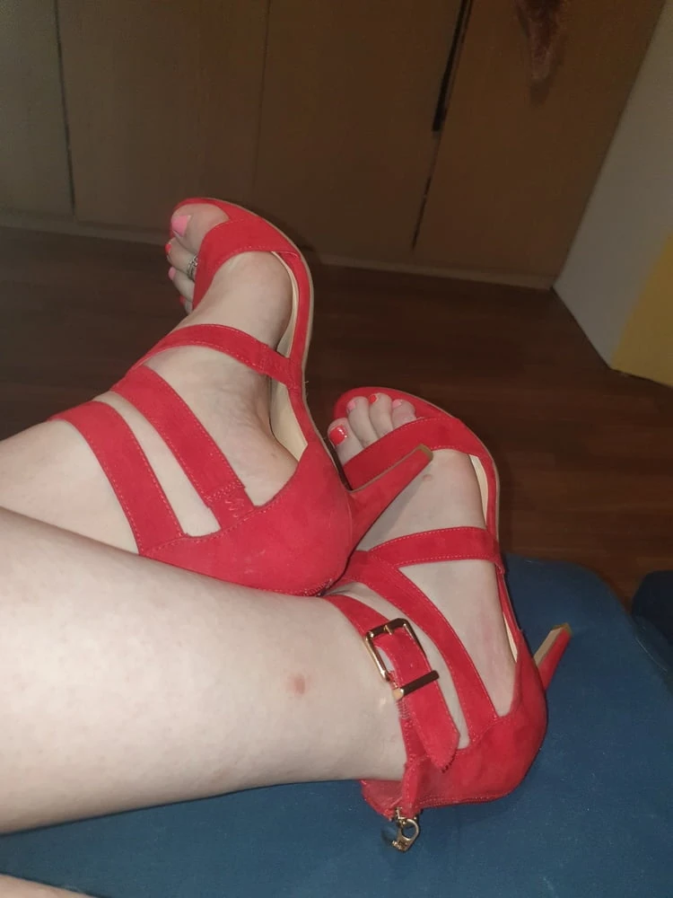 My feet nailed in red Heels #9