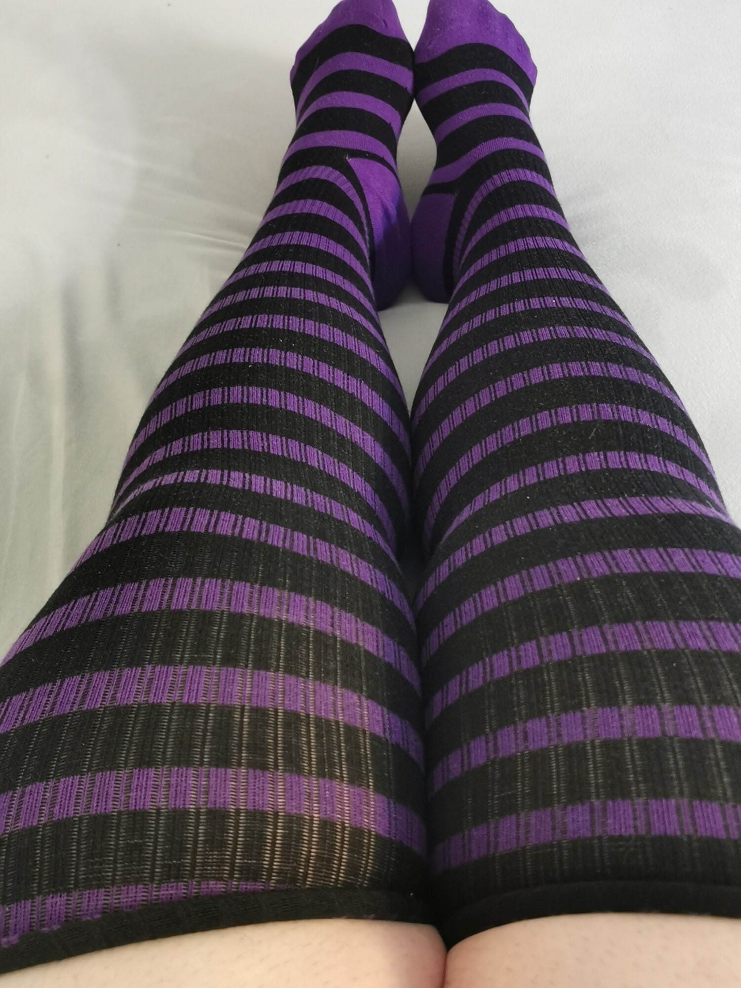 Purple Black Knee Highs