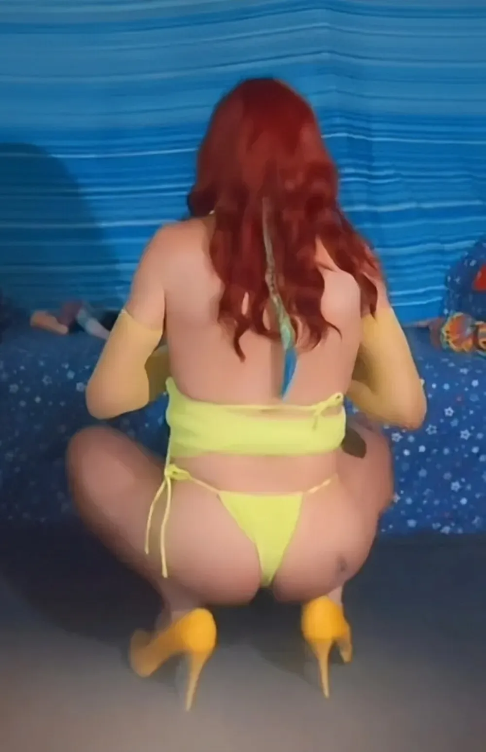 Compilation of squatting in outfits and nude #17