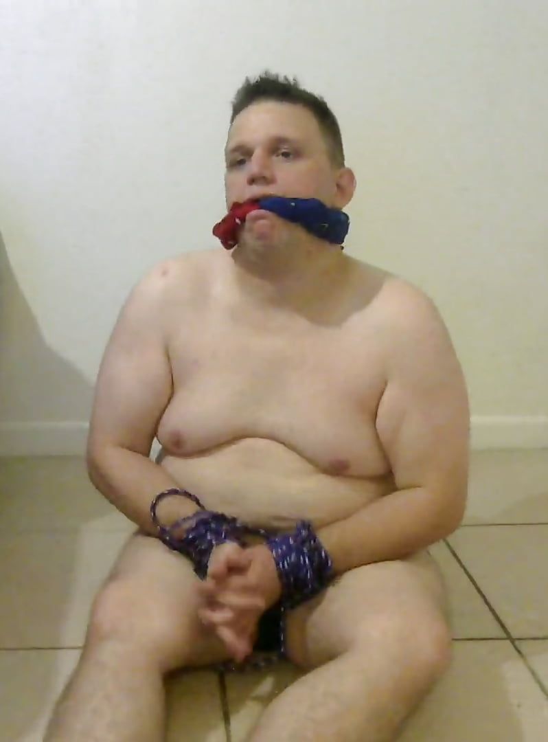 Gay fat boy bound and gagged #8