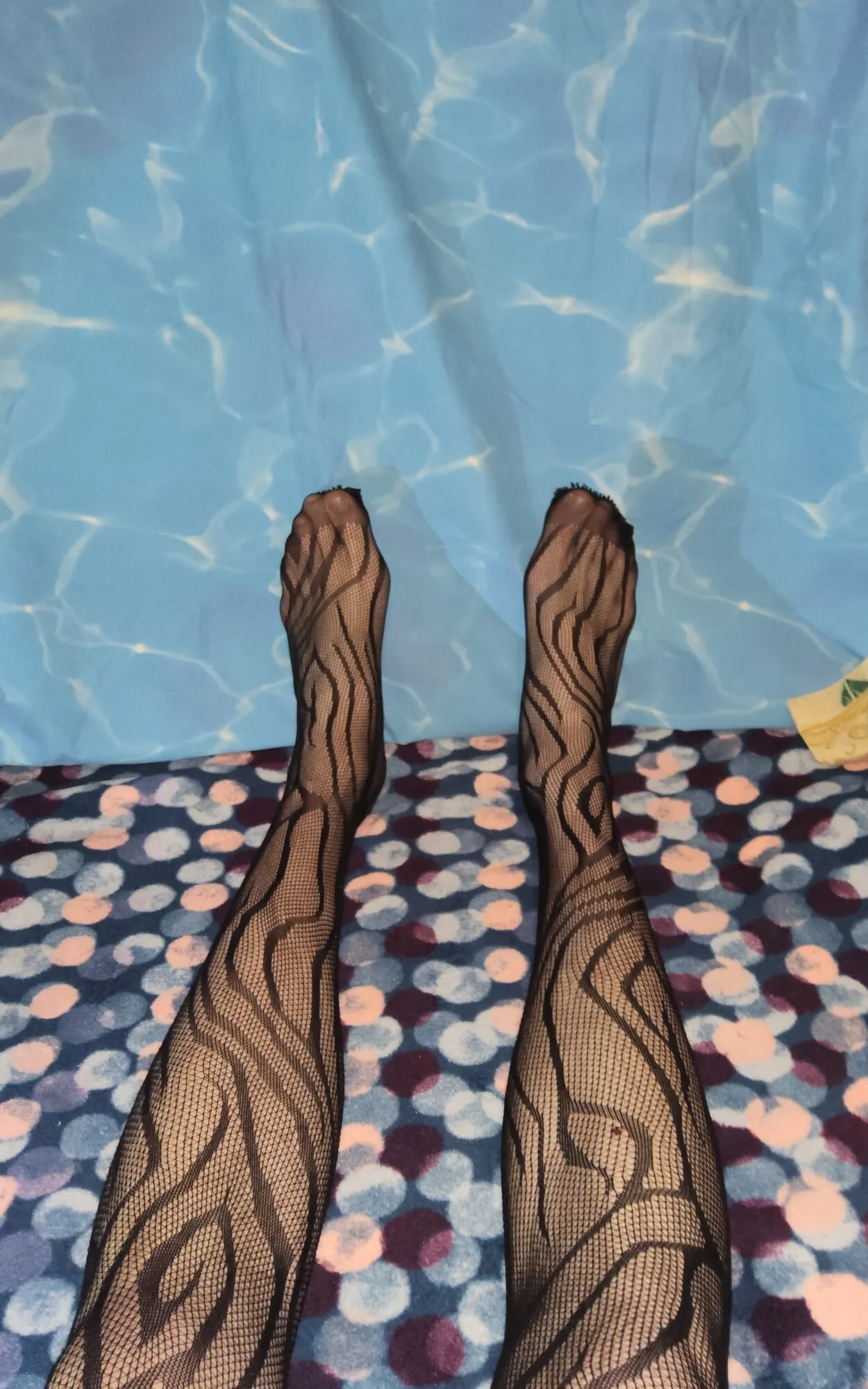 My Black Patterned Fishent Stockings #3