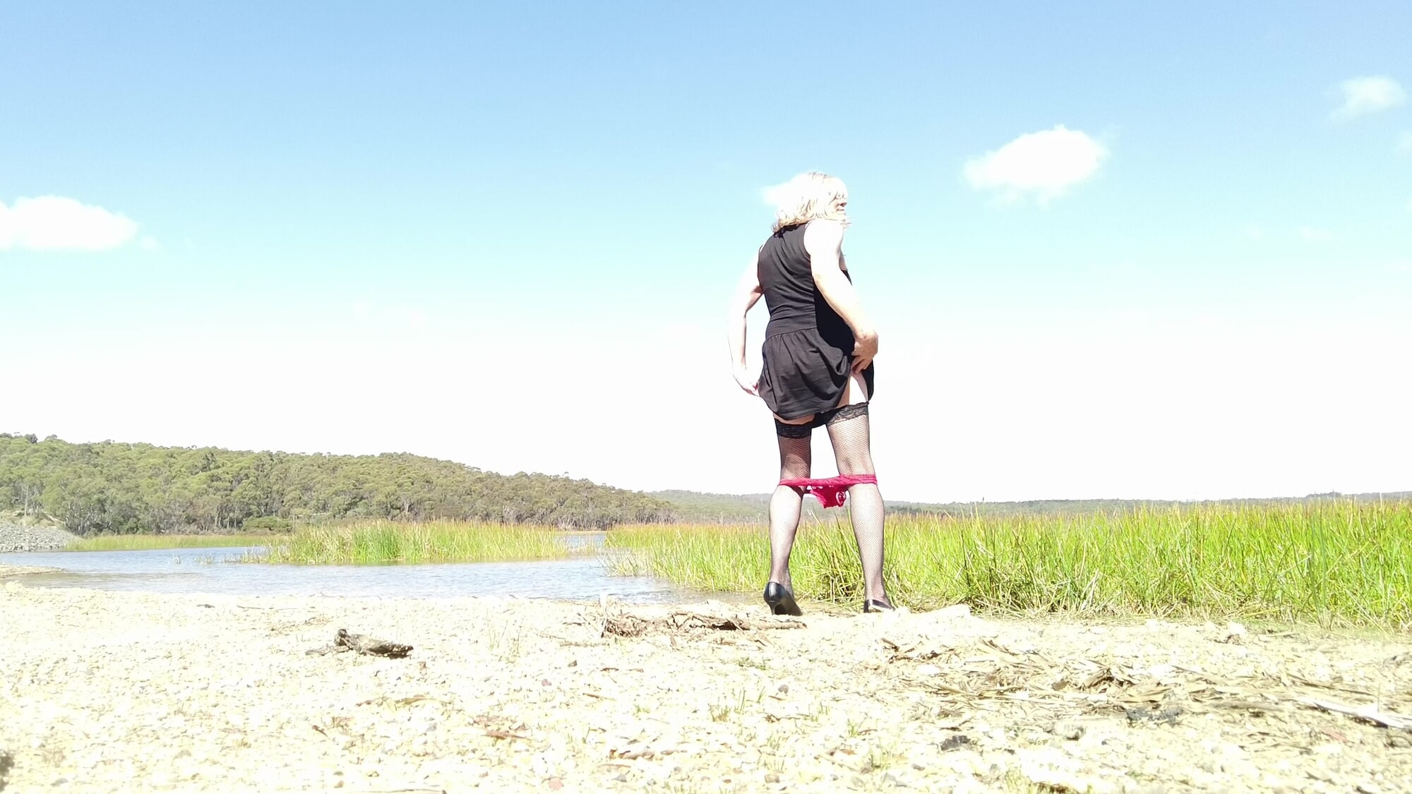 Crossdress Roadtrip - Lakeside Pantie drop #14