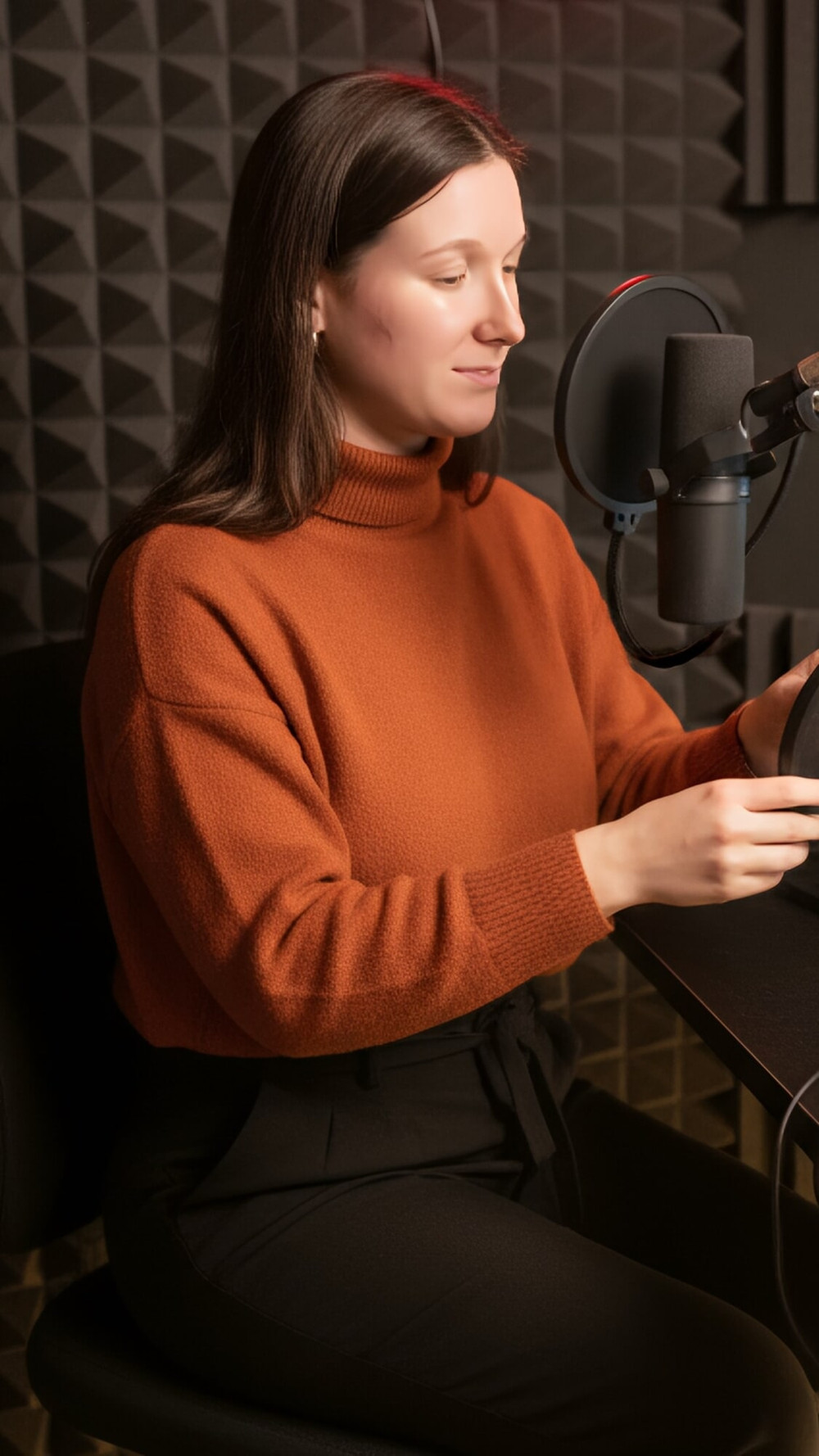 I posed in orange sweaters and nude for my 61f Arab mistress #20