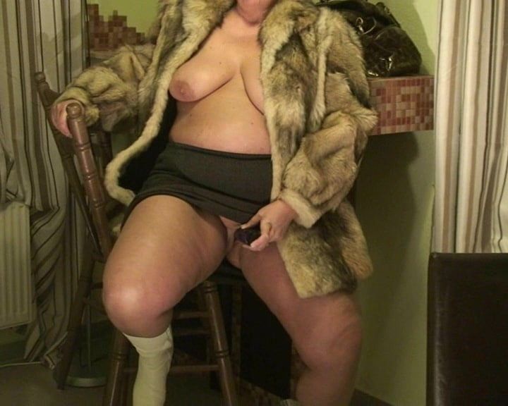 Public - I masturbate in fur coat #17