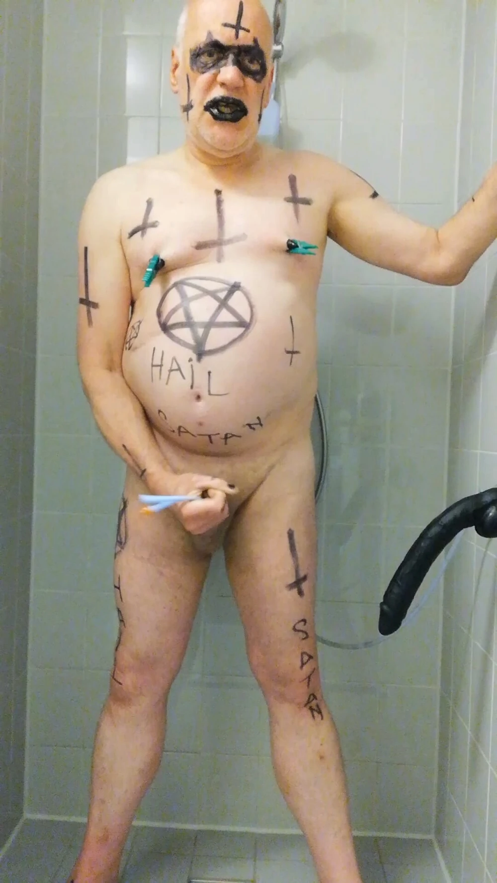satan slave takes an extreme urine enema aprt 2 #4
