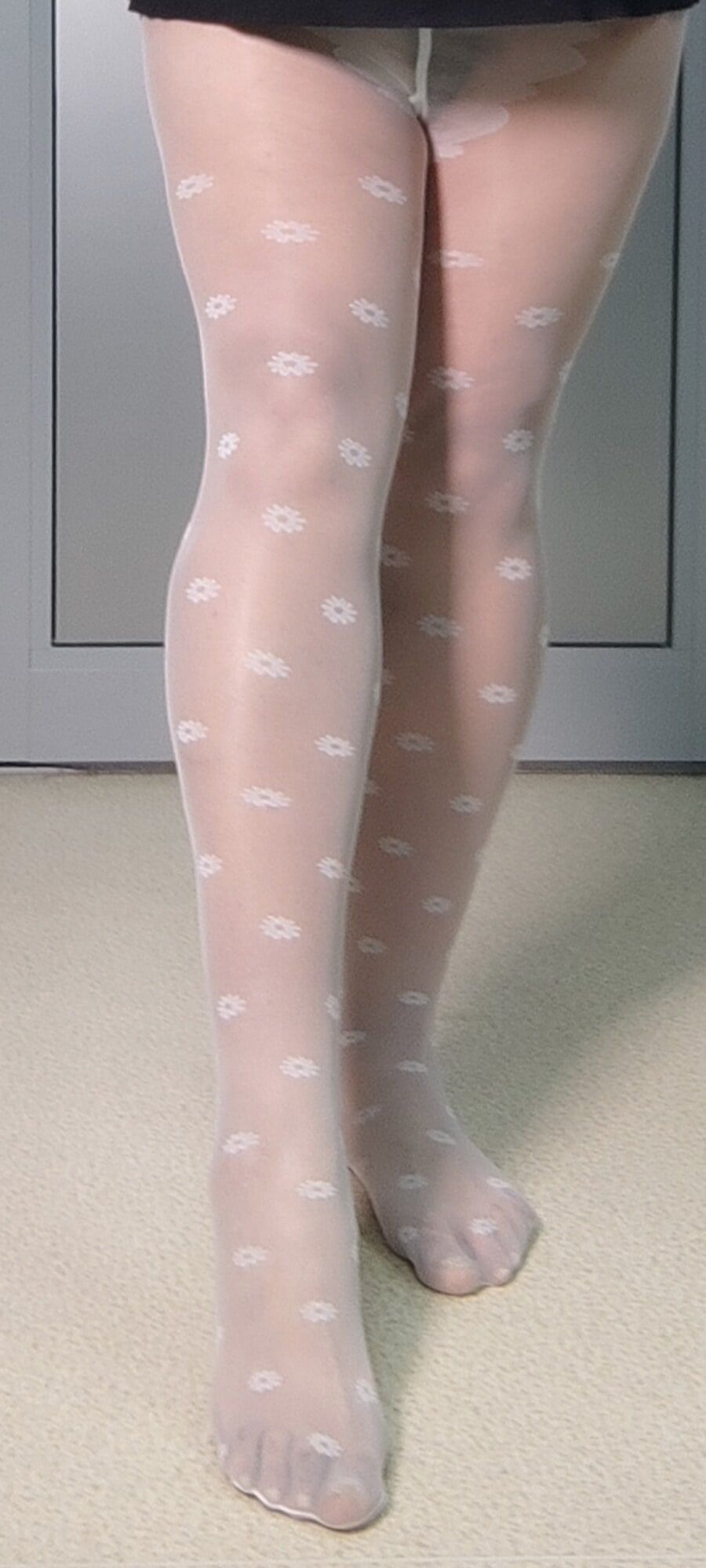 Another pair of white pantyhose on my feet,my favorites. #33