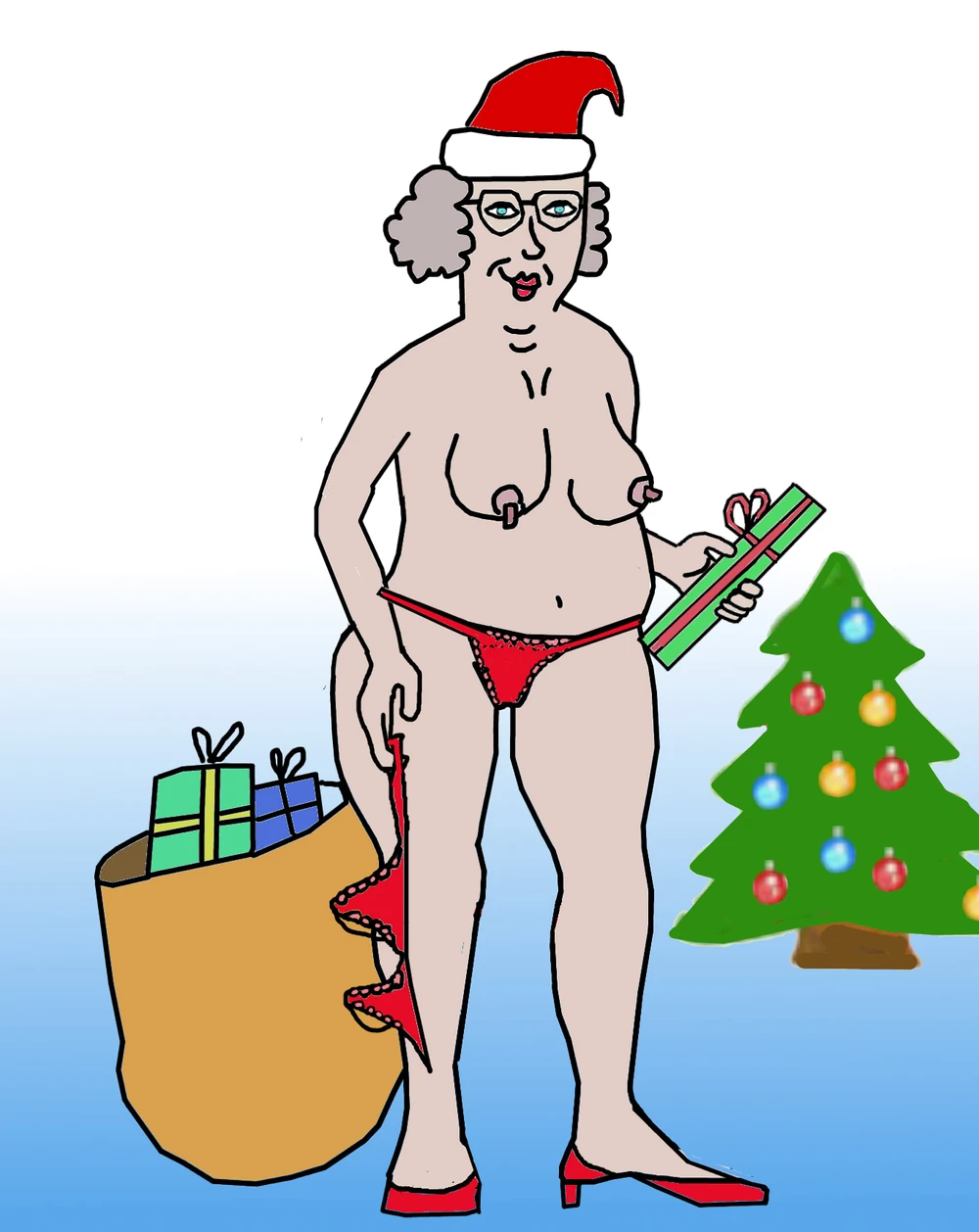 Santa Claus Grand&amp;amp;#039;ma getting naked #4