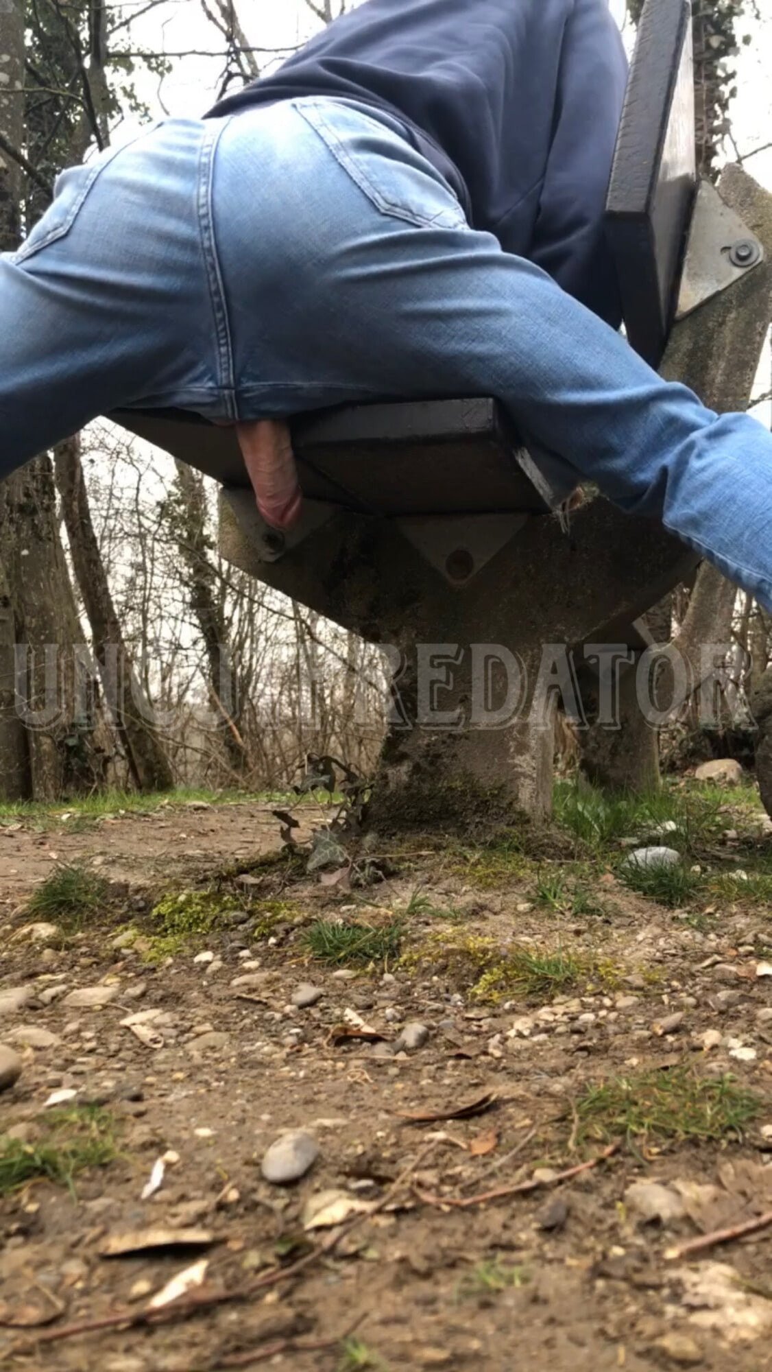 Humping a public bench
