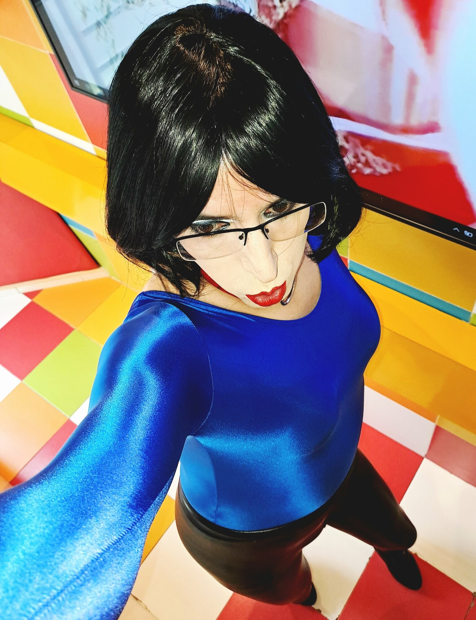 Blue body and black leggins #30