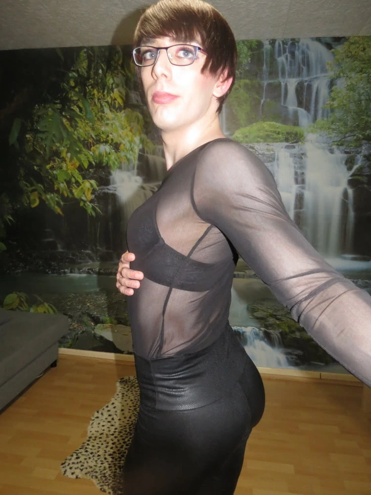 Sissy Faggot In Black #9