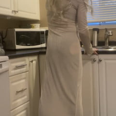 White button up dress