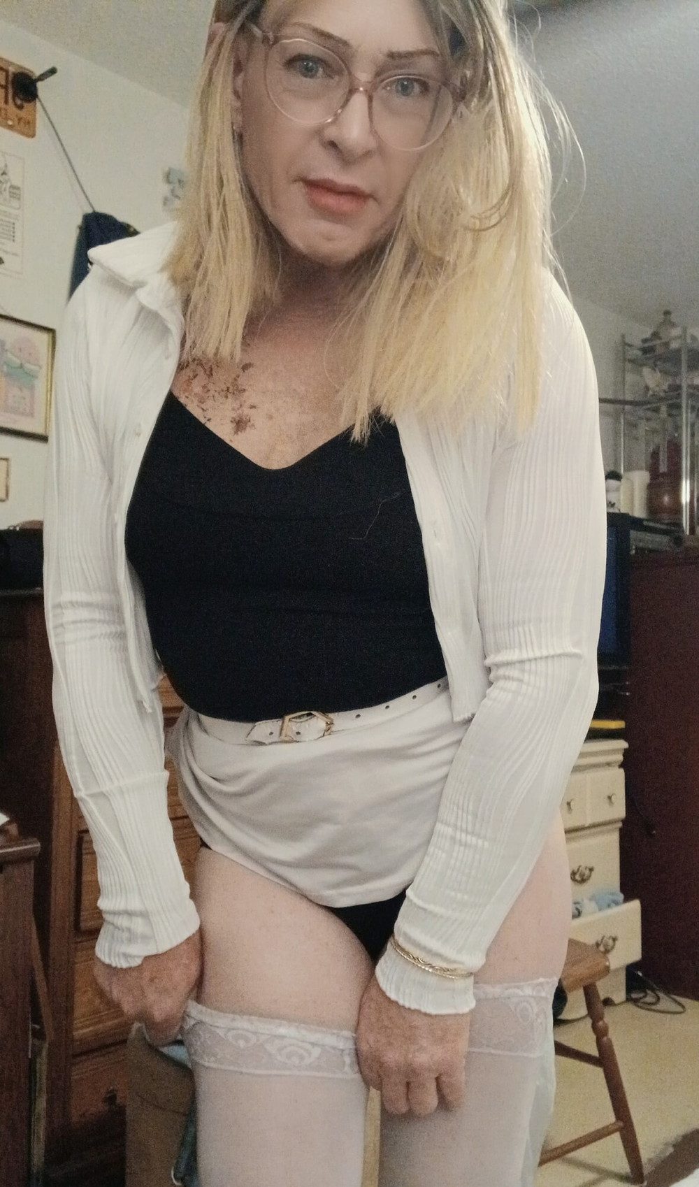 Lisa B. In a white skirt #11